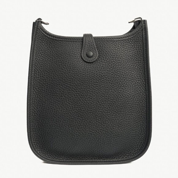 Hermes Evelyne TPM Noir Taurillon Clemence Leather Shoulder Bag - Picture 4 of 15